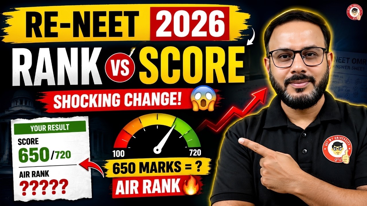 Re-NEET UG 2026 Score vs Rank 😱 | 650 Marks = AIR? Govt MBBS Seat Chances & Cutoff