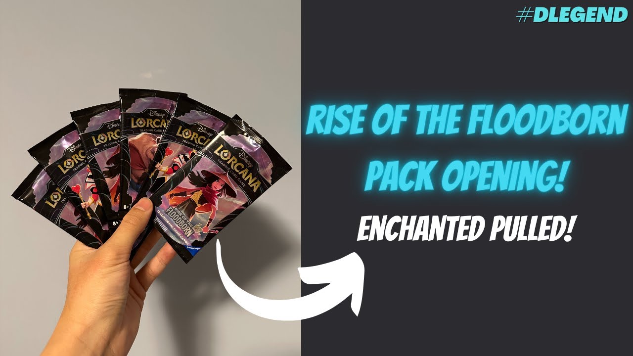 $300 ENCHANTED PULLED!!! Opening Brand New: Rise of the Floodborn packs | Disney Lorcana TCG