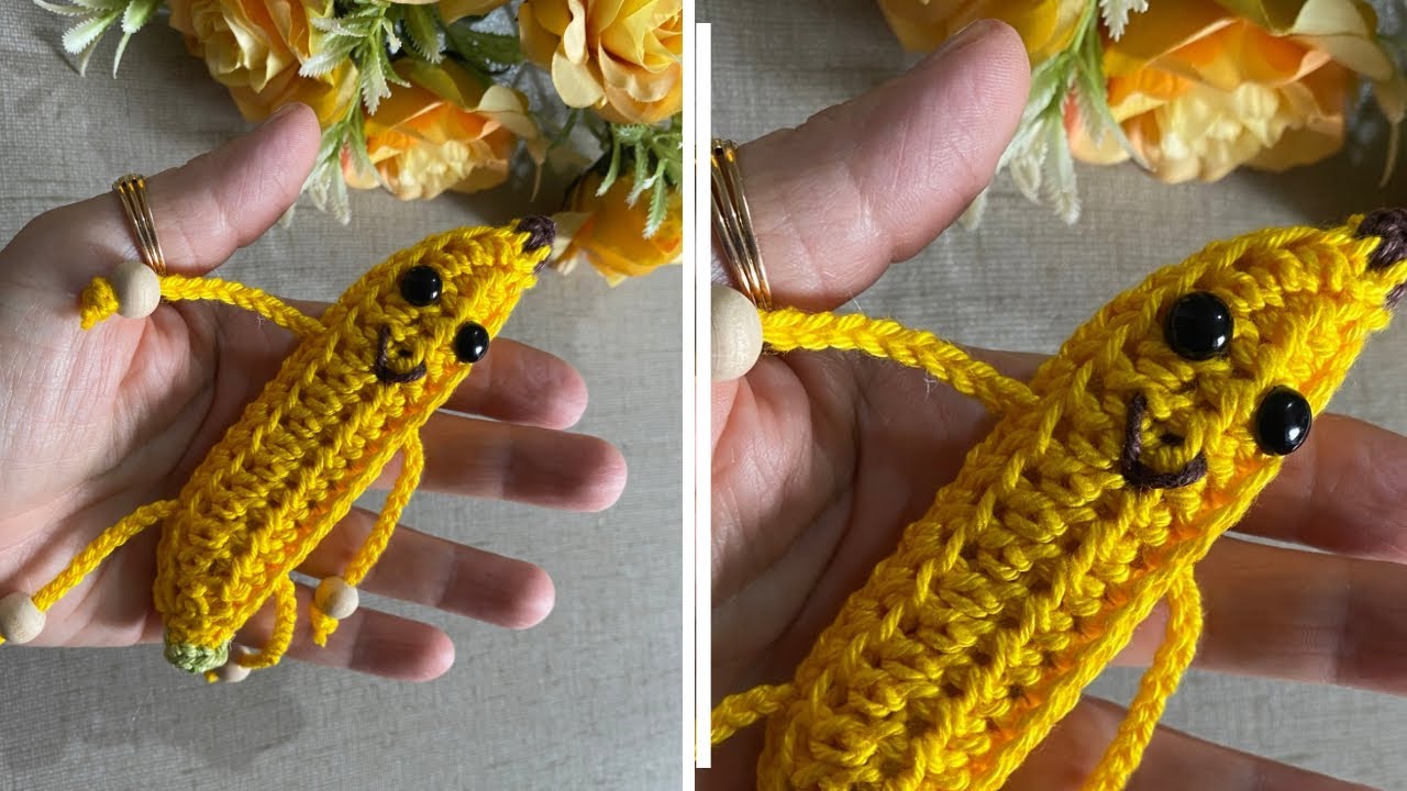  Bananinha anti-stress!🍌#crochet#artesanato #viralcrochet 