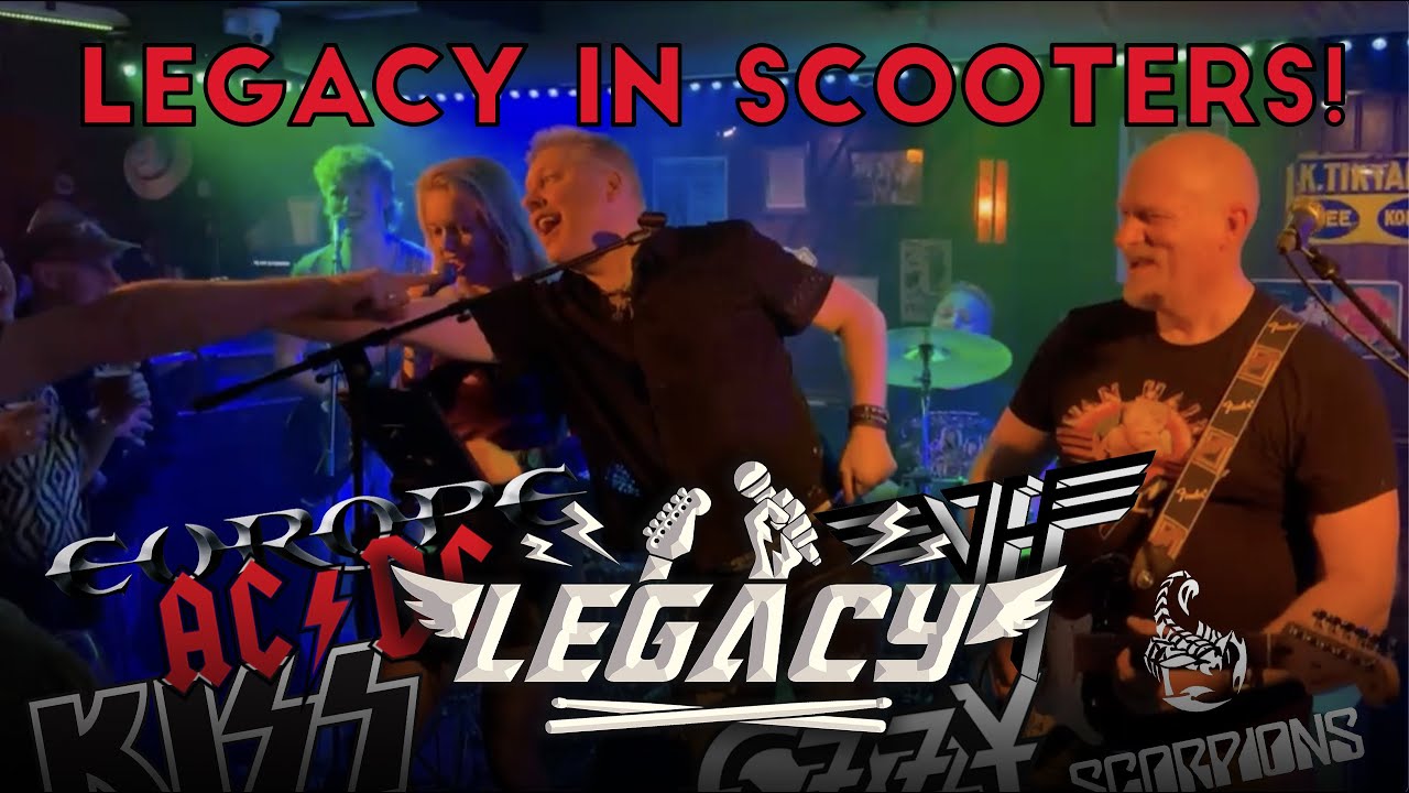 LEGACY in Café Scooters! 80's Rock compilatie.