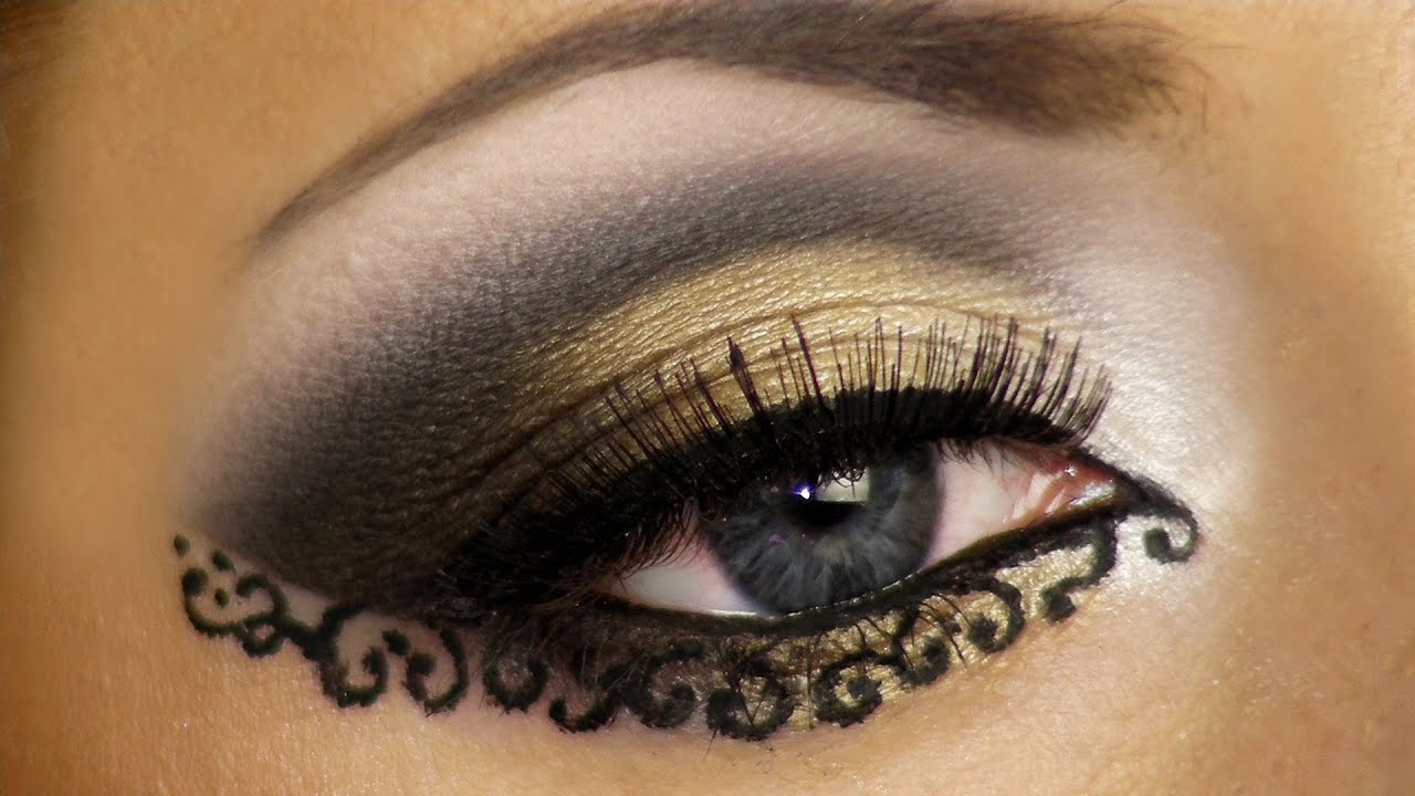 Lace Makeup Look Tutorial (Arabic makeup) / Арабский макияж