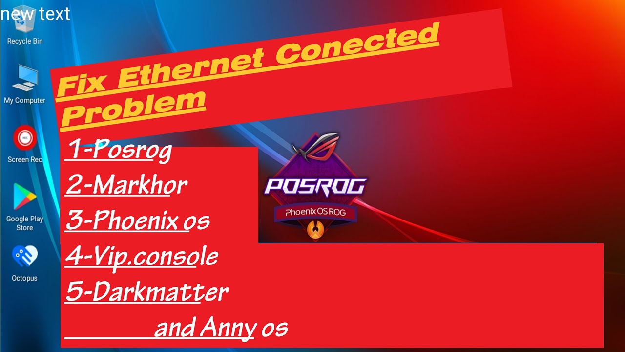 Phoenix os _Ethernet Conected Fix _and Anny os