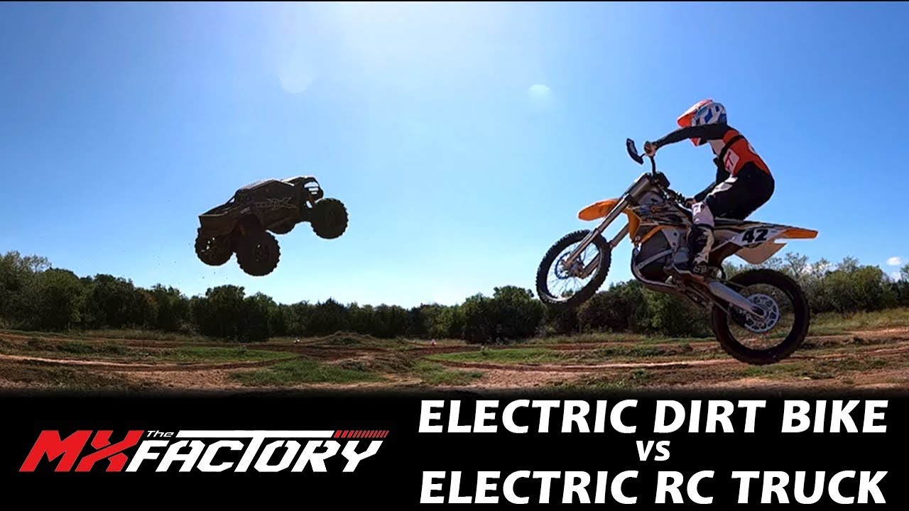 Electric Dirt Bike Vs RC Truck Battle w/ NHRA Champ Tony Schumacher!!