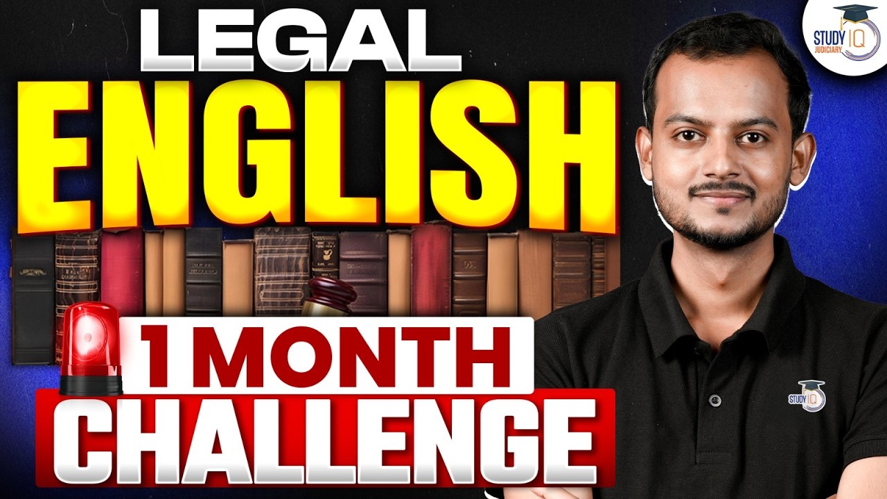 Legal English 1 Month Challenge for Judiciary Exams | By Pranjal Sir