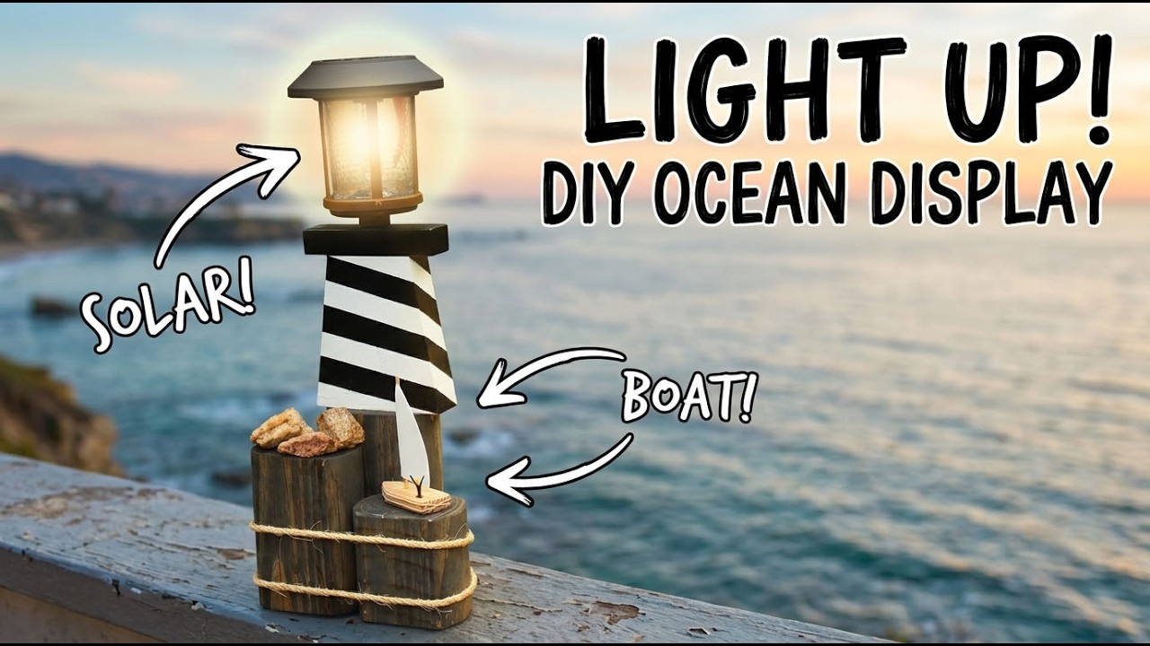 Simple Solar Lighthouse Decoration that Makes a Great Gift
