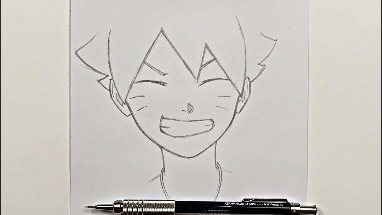 رسم أنمي سهل | تعلم رسم بوروتو اوزوماكي خطوة بخطوة باستخدام قلم رصاص فقط