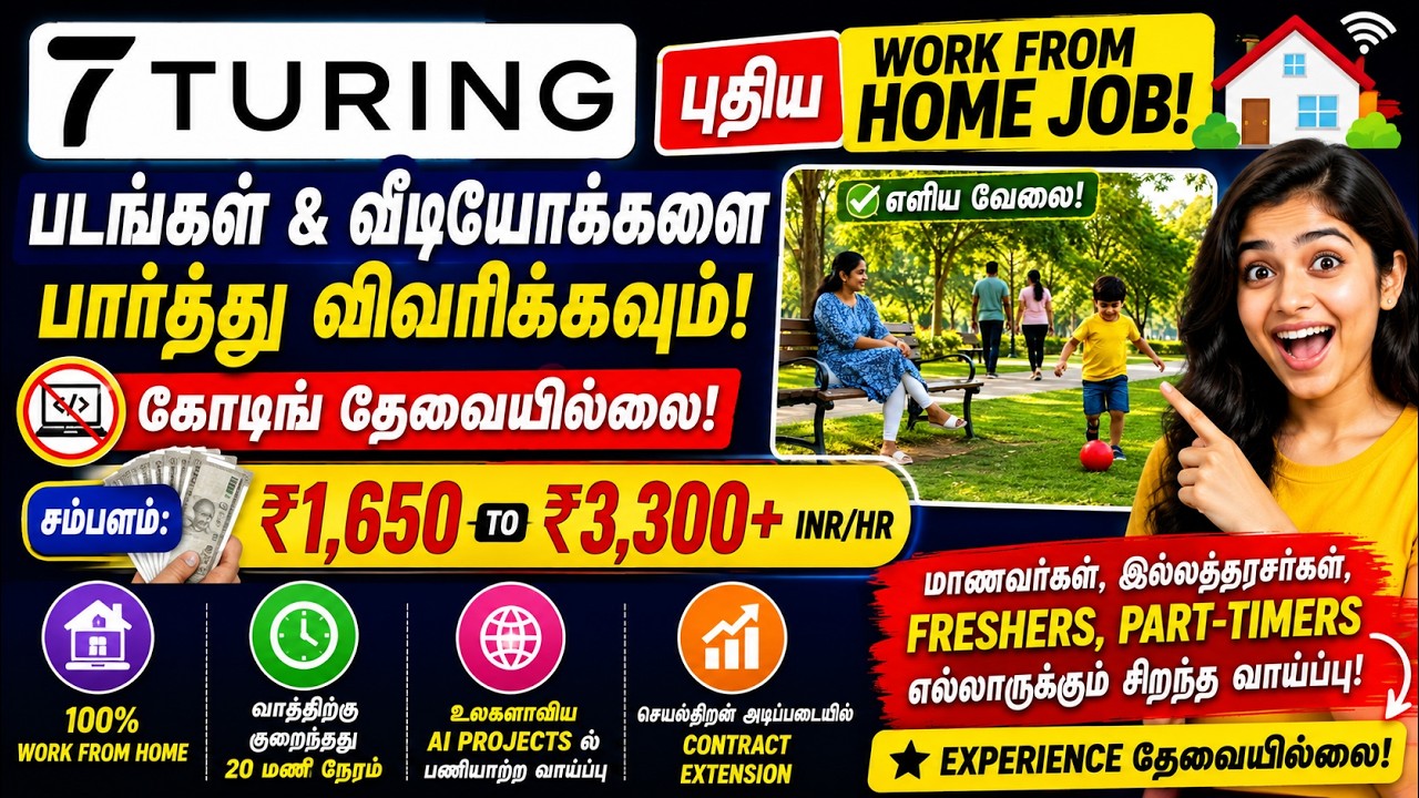 வீட்டிலிருந்தே வேலை 4hrs/day | Part Time Jobs 2026 | #online #remote #wfh #workfromhome #parttimejob