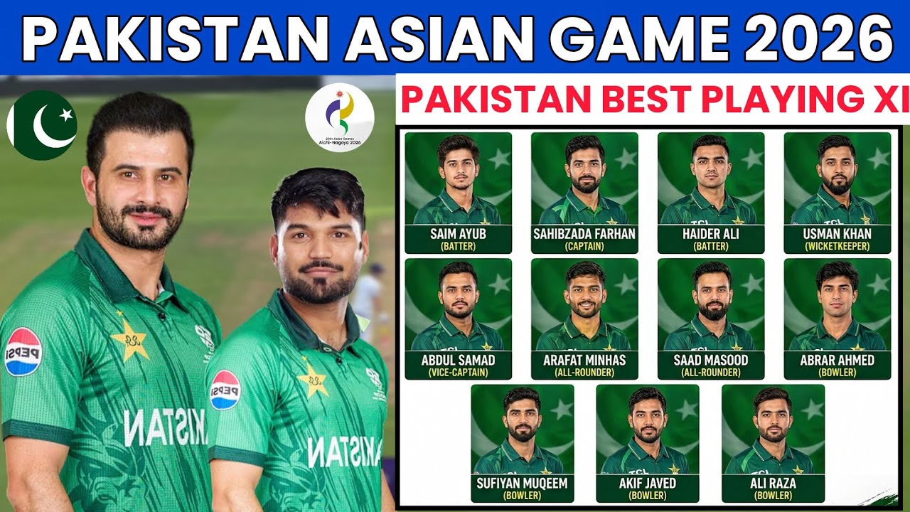Pakistan Playing XI for Asian Games 2026 | Pakistan Cricket Squad Analysis