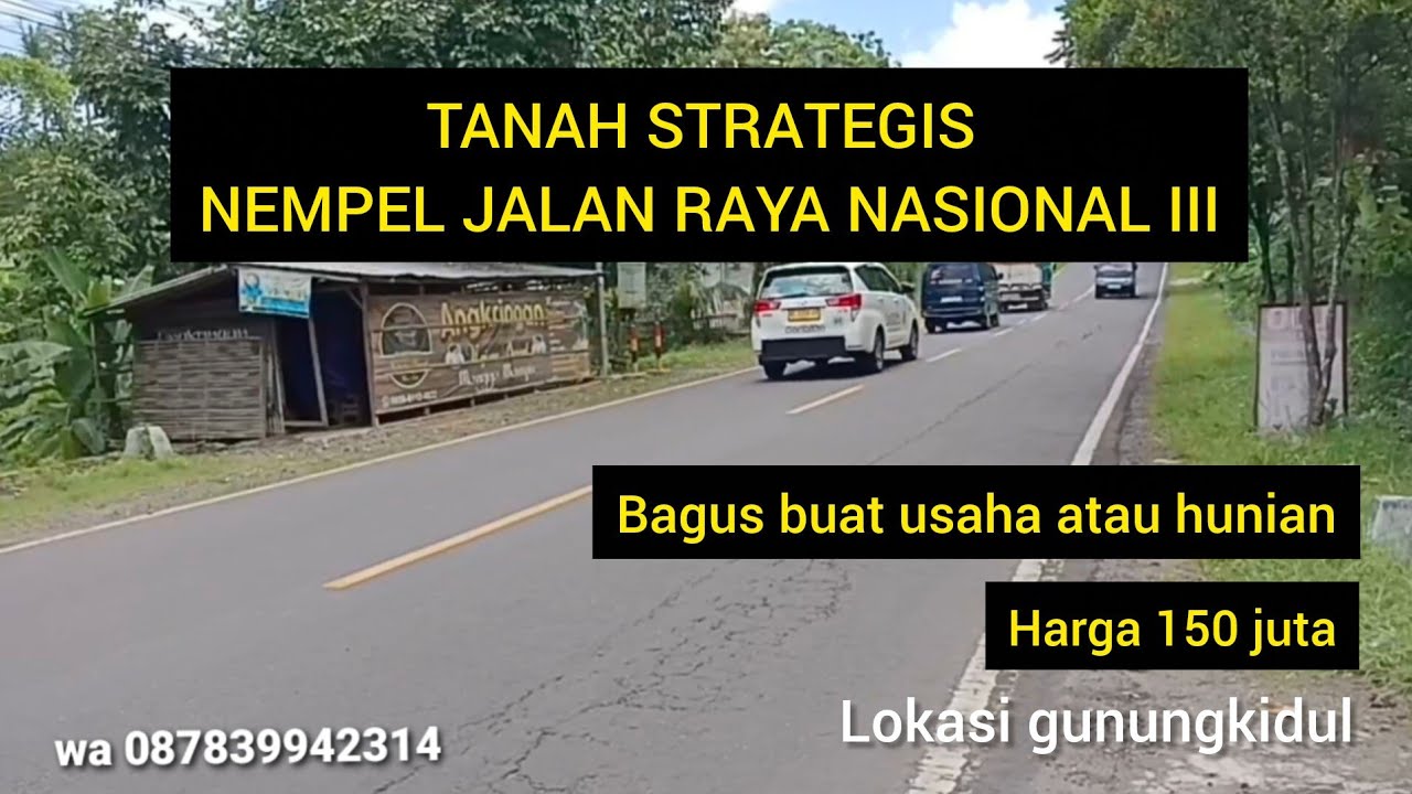 ❌tetjual..Tanah pekarangan strategis nempel jalan raya nasional harga murah meriah bagus buat usaha 