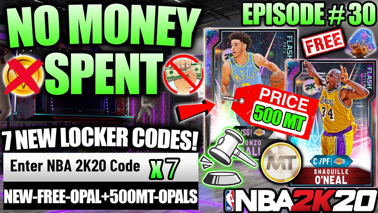 NBA 2K20 NO MONEY SPENT #30 - FREE GALAXY OPALS, 3 OPALS FOR 500 MT + 7 NEW LOCKER CODES IN MYTEAM