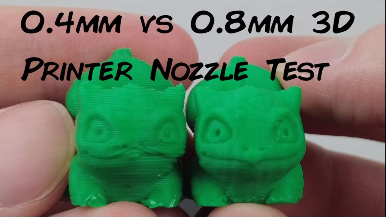 0.4mm vs. 0.8mm 3D Printer Nozzle Test