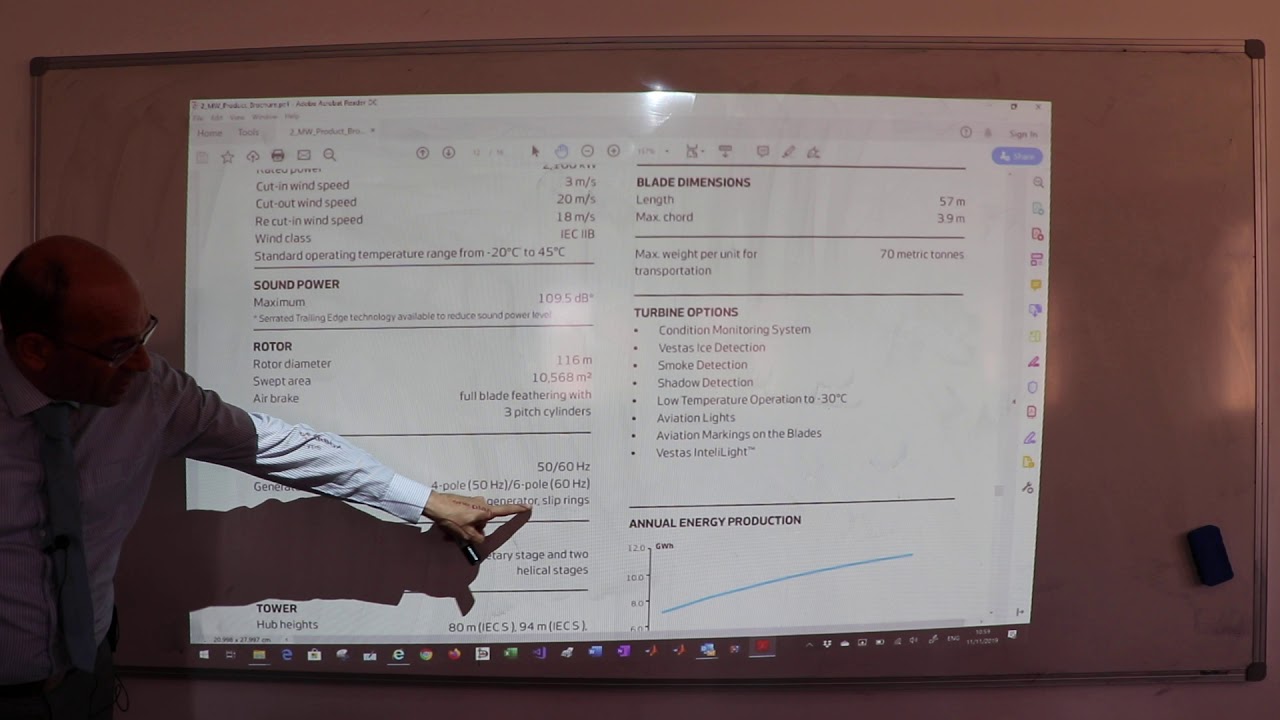 Analysis of the Datasheet of a Wind Turbine, 11/11/2019