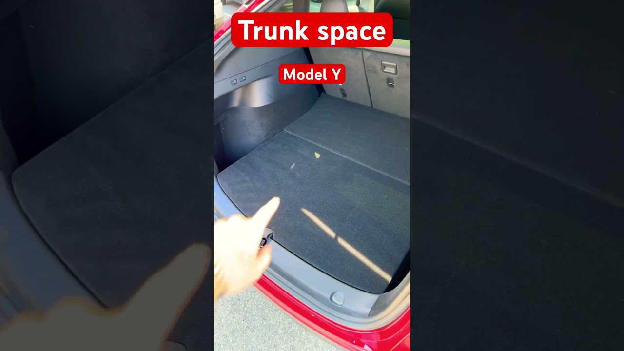Trunk space | Model Y Tesla #shorts