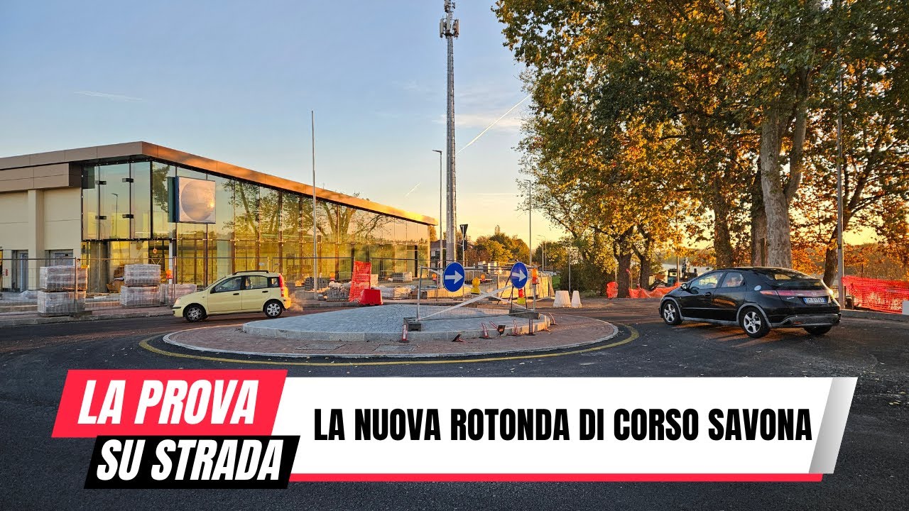 Il traffico di lunedì mattina sulla nuova rotonda di corso Savona ad Asti