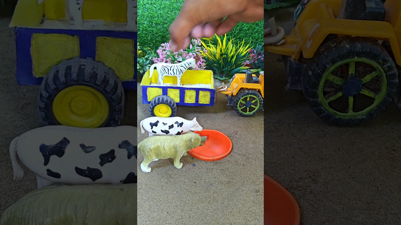How I built a working miniature water pump for my toy farm #shorts #tractor #satisfying #handmade