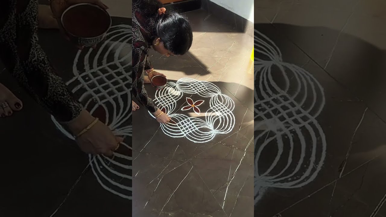 Easy Padi Kolam Design with 5x5 dots | Creative Rangoli | Padi Kolam Muggulu | Rangoli Kolam