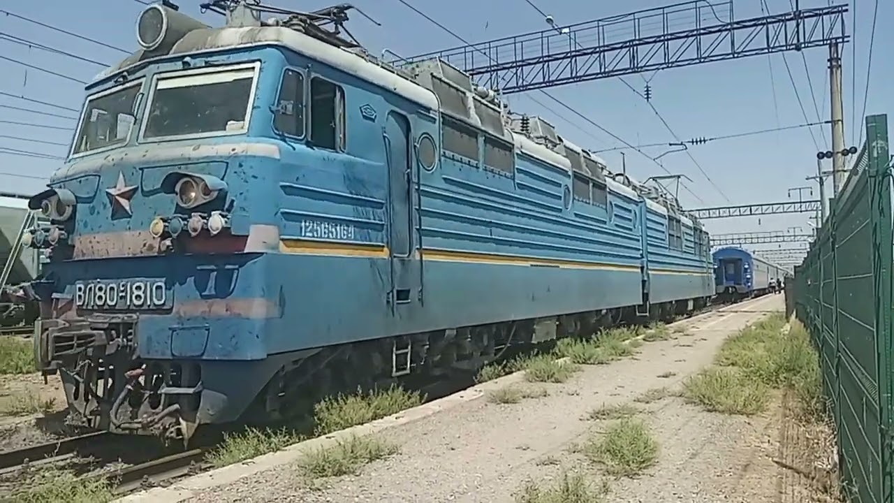 Поездка Шымкент-Арысь2 сцепка и отцепка локомотивов ВЛ80С ТЭ33А ЭВОЛЮШЕН Поезд 033 Алматы-Актобе