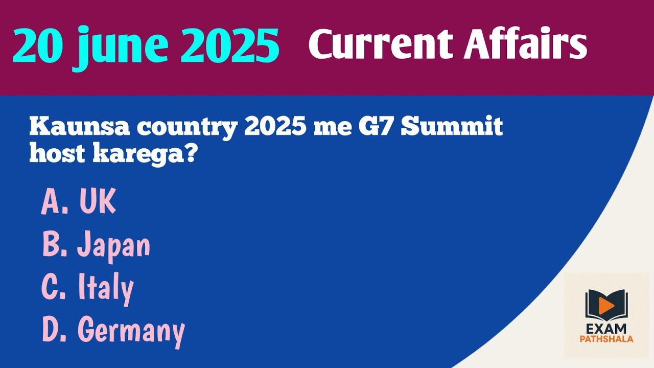 Todays Current Affairs | Upcoming Competitive Exams ke liye Most Important MCQs | Exam Pathshala
