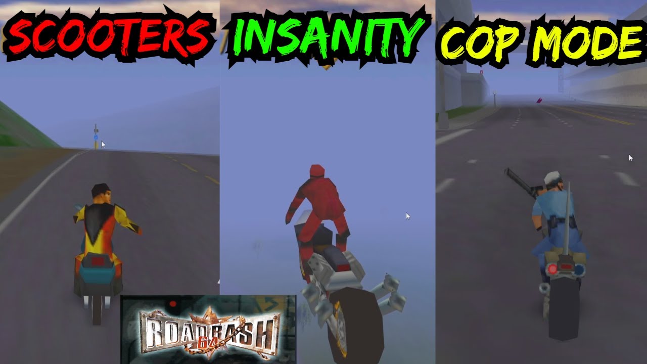 Road Rash 64's Cheats Are The BEST Cheats Ever Made. (Scooters, Insanity & Cop Mode)