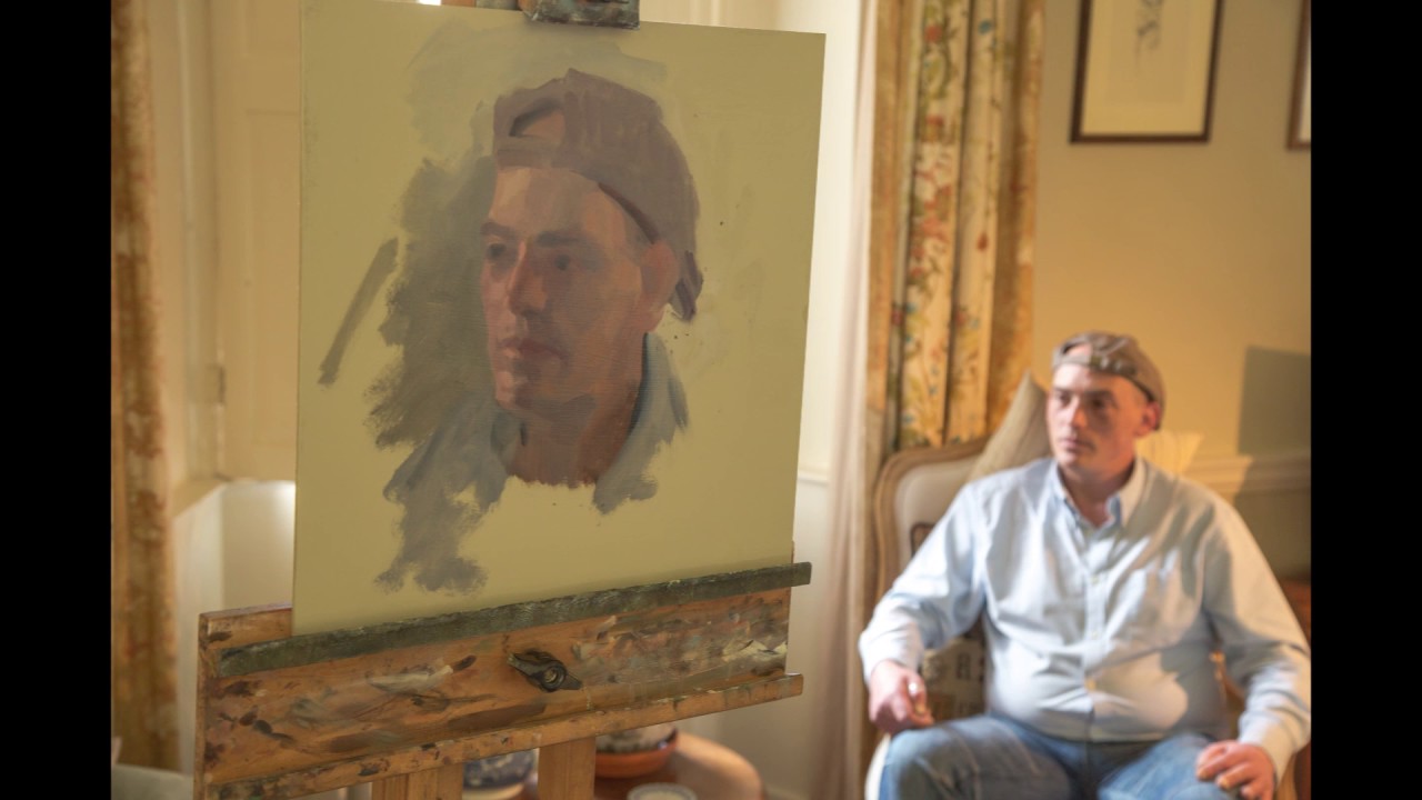 painting timelapse of oil painting