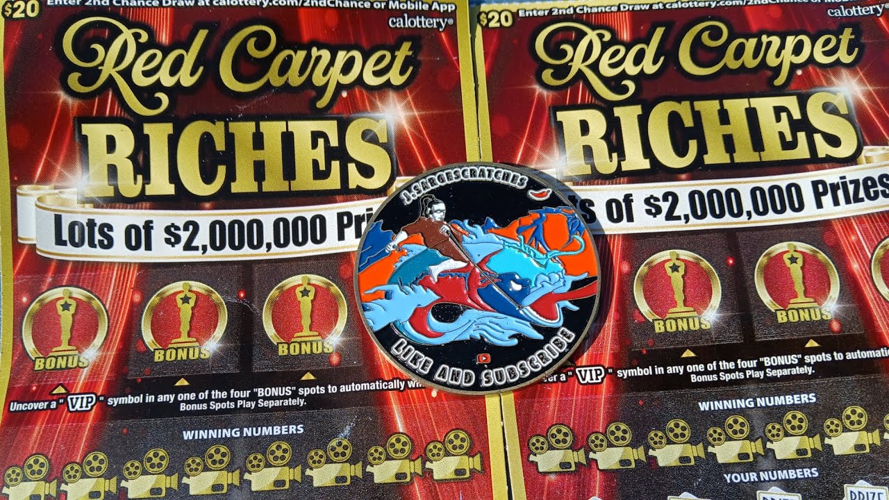 $20 Red Carpet Riches California Ticket Using J.Sarge Coin 