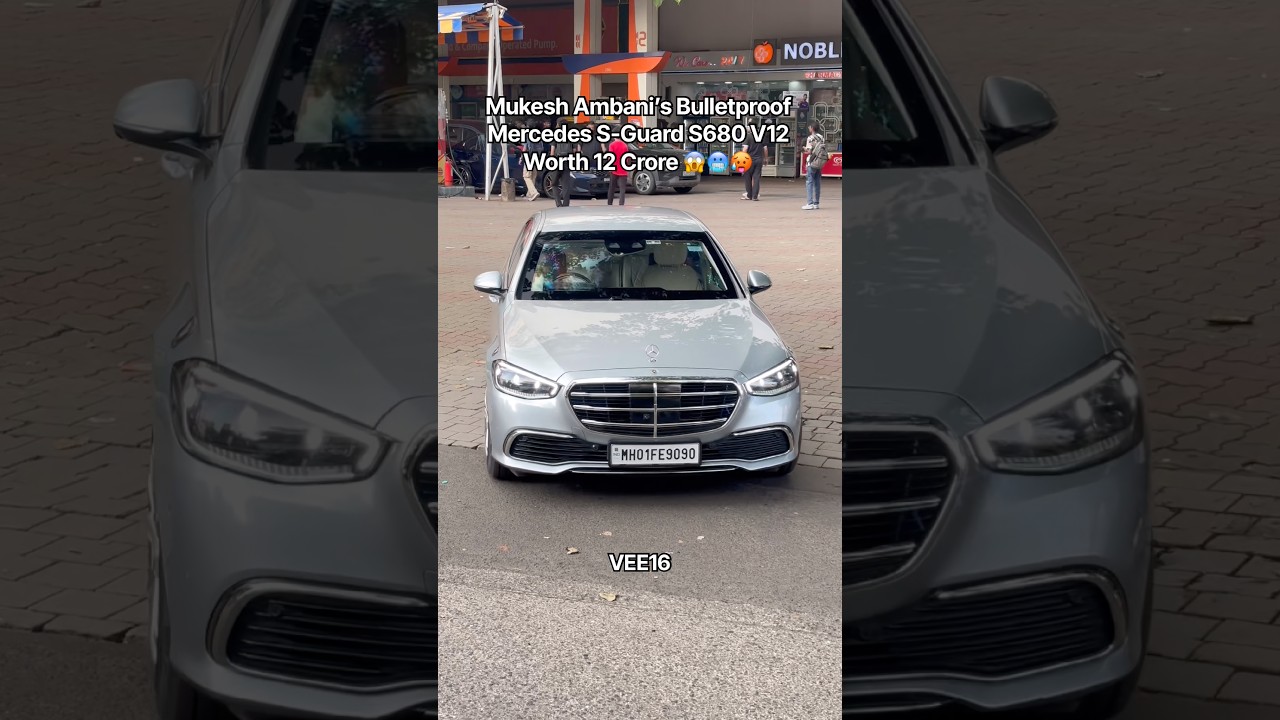 Mukesh Ambani&rsquo;s 12 Crore Bulletproof Mercedes S-Guard #billionaire #mukeshambani #viral #shorts #fyp