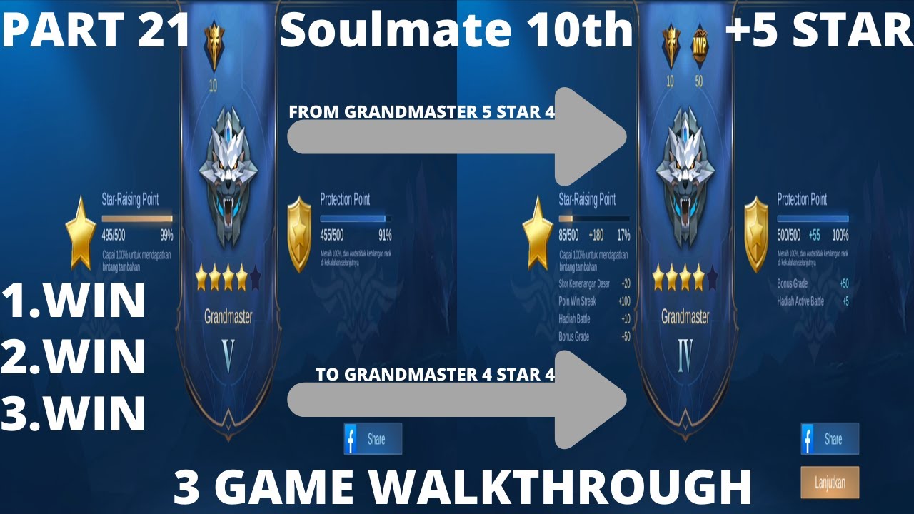 PART 21 PUSH RANK MOBILE LEGENDS (GRANDMASTER 5 STAR 4 - GRANDMASTER 4 STAR 4) NO COMMENTARY
