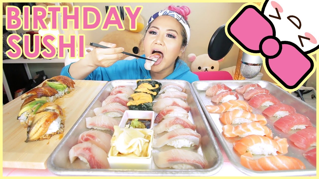 BIRTHDAY NIGIRI SUSHI | MUKBANG