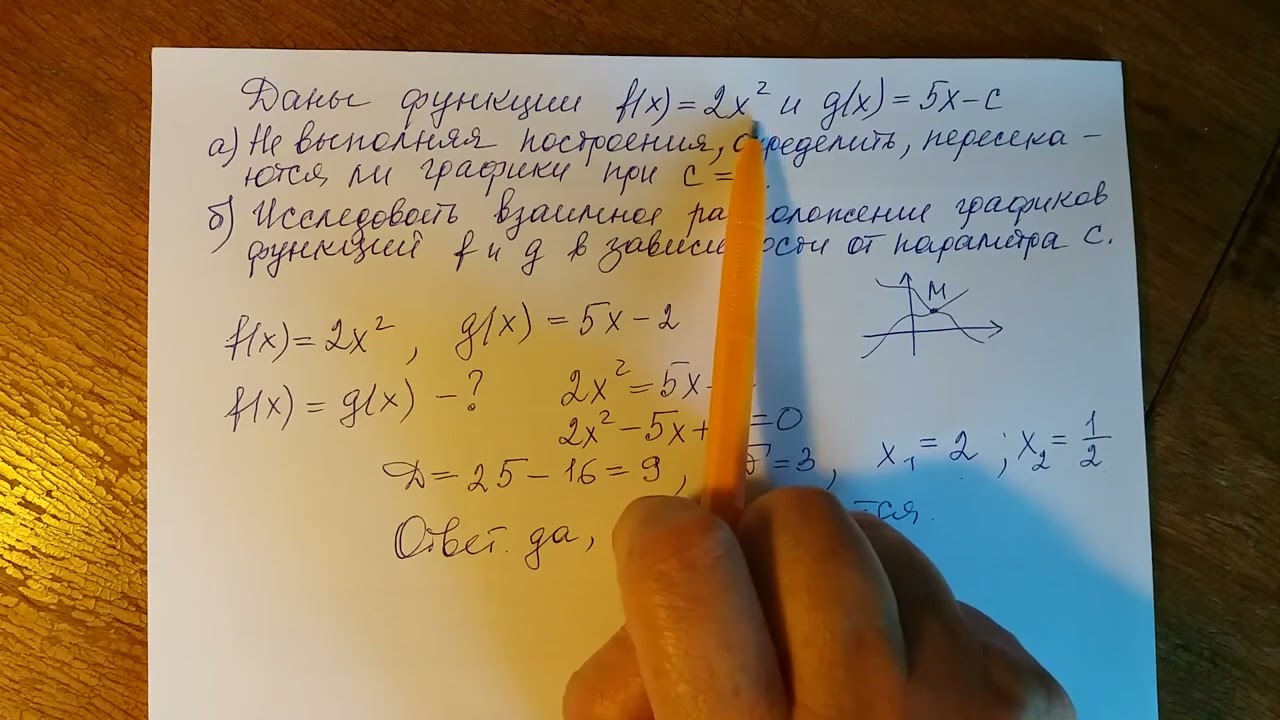 Алгебра 9 класс.  Квадратичная функция.  Параметр.
