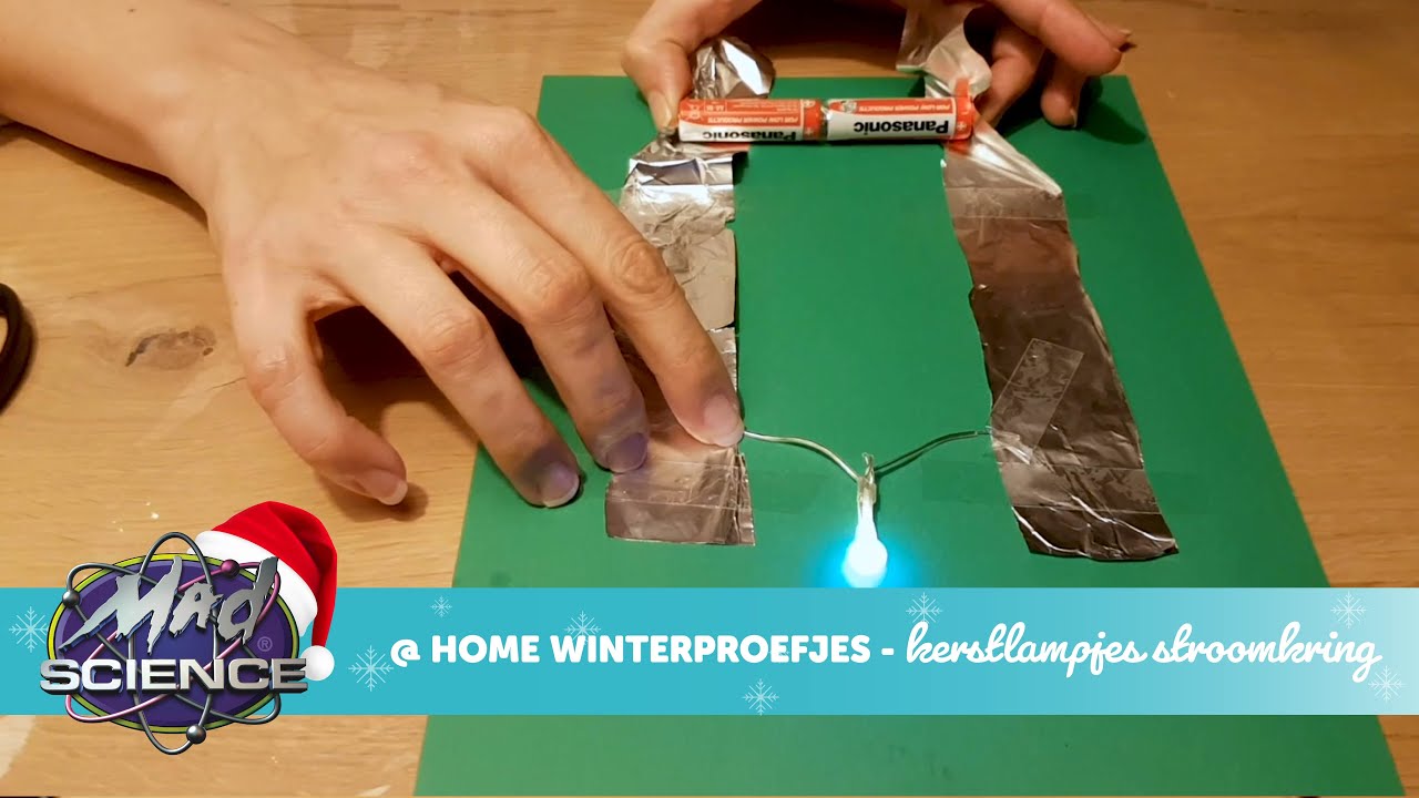 Mad Science @ home winterproefjes - kerstlampjes stroomkring