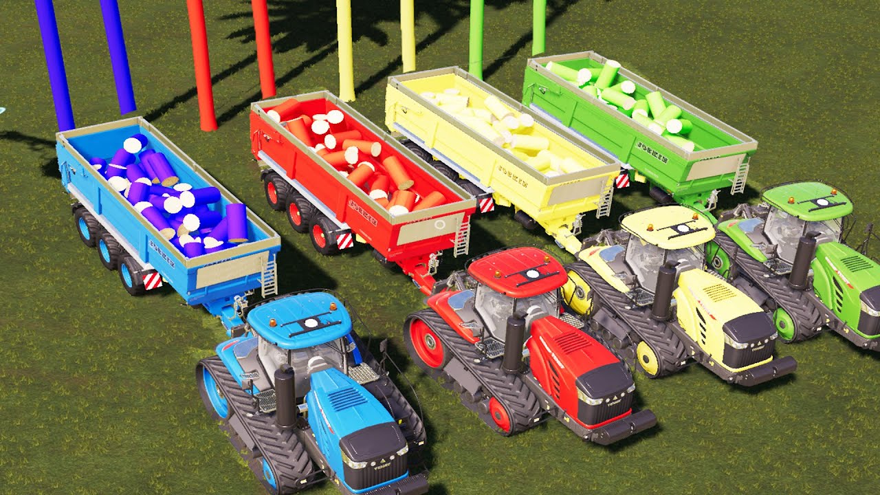 COLORED WOODS & FORESTRY! EASY TREE CUTTING! LAND OF COLORS ! Farming Simulator 19