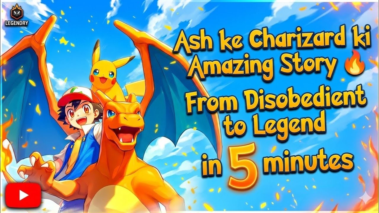 Ash ke Charizard ki Amazing Story 🔥 From Disobedient to Legend!