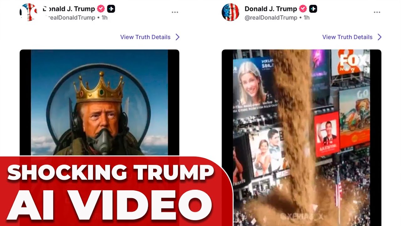 Trump's SHOCKING AI VIDEO shows him DUMPING SHIT on 'NO KINGS' protesters