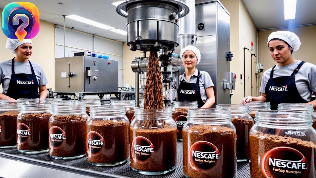Как  растворимый кофе Nescafé производят на фабрике | Неизвестная история растворимого кофе Nescafé