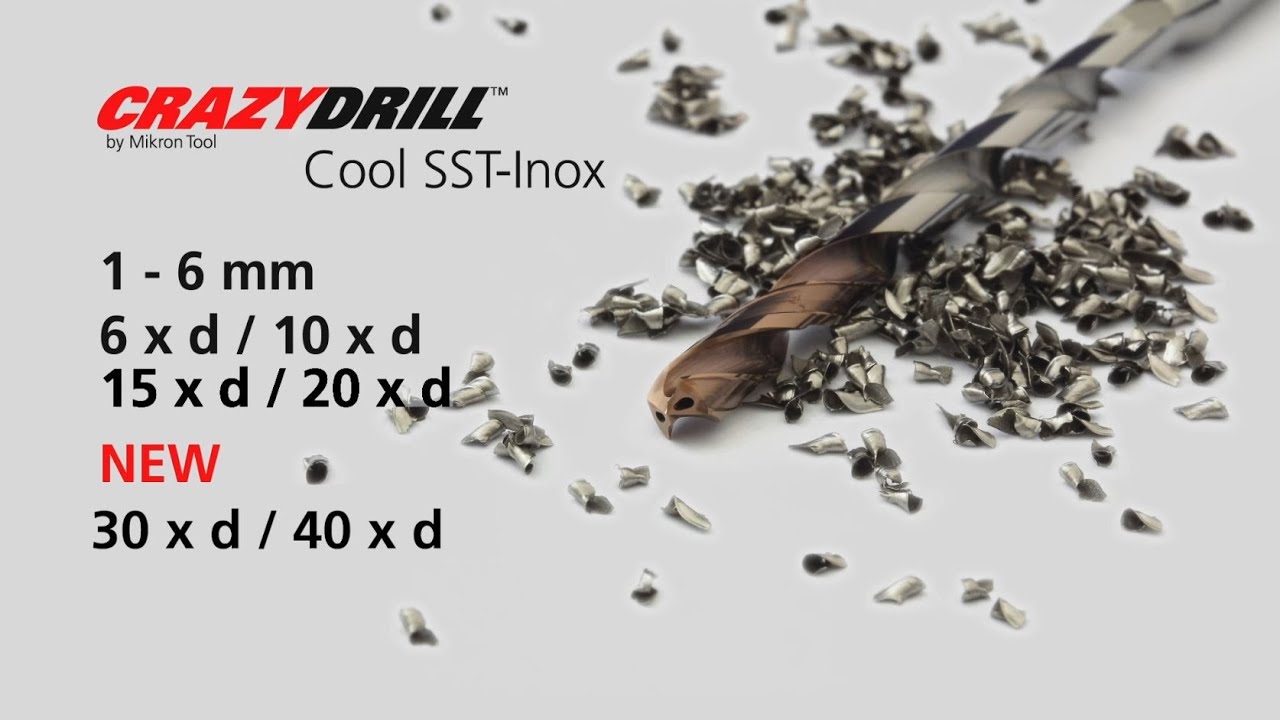 MIKRON TOOL - CrazyDrill Cool SST-Inox up to 40xd