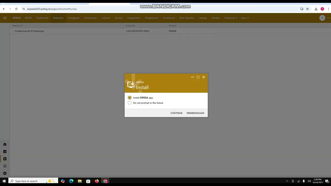 TUTORIAL STEP 1 INPU PERSEDIAAN 