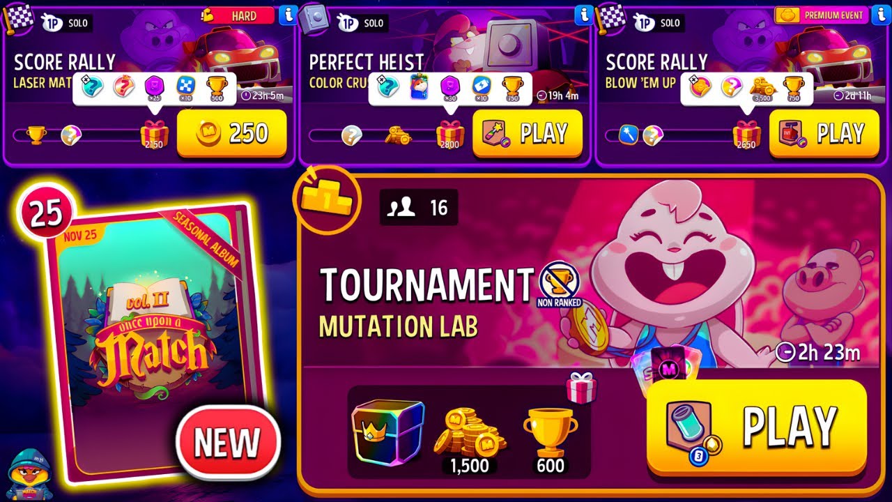 SEASONAL ALBUM vol2🔥 x3 Solo: HARD Laser Matches, Color Crush, Blow’Em Up // Mutation Lab TOURNAMENT