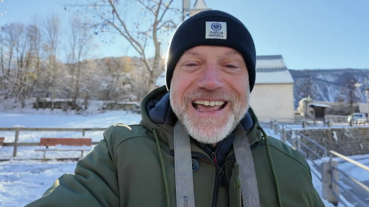 Parco fluviale di Bieno  ( TN )  VLog sulla neve - 4K