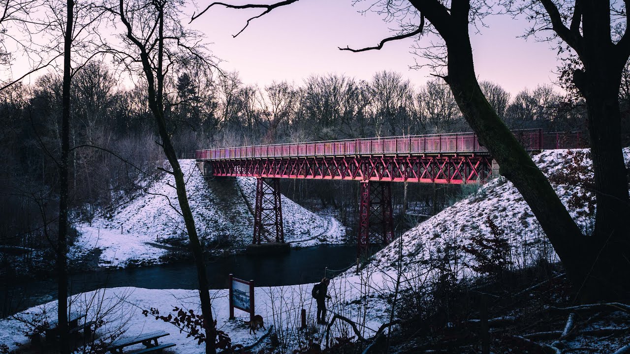 23 Km Vandretur på Naturstien / Bryrupbanestien fra den genfundne bro til Horsens vandring i Danmark