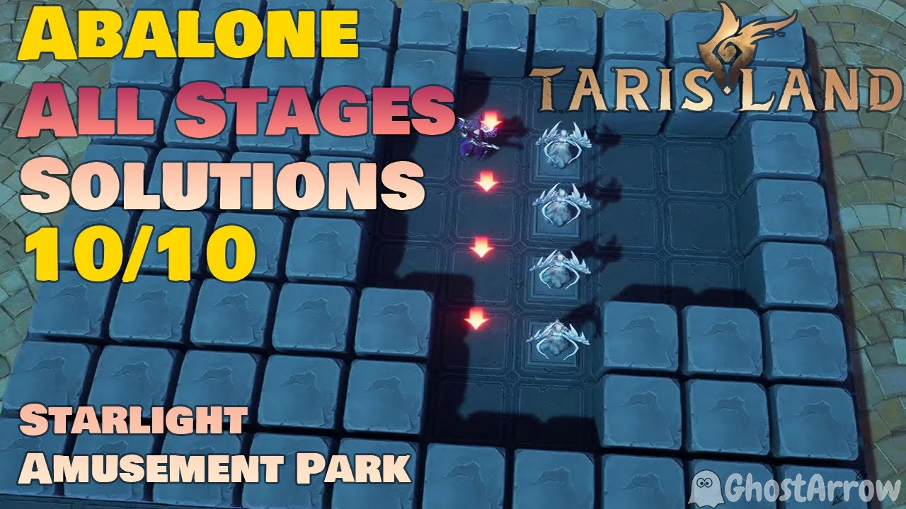 Tarisland - Abalone All 10 Stages Puzzle Solutions - Starlight Gacha Machine (Amusement Park)