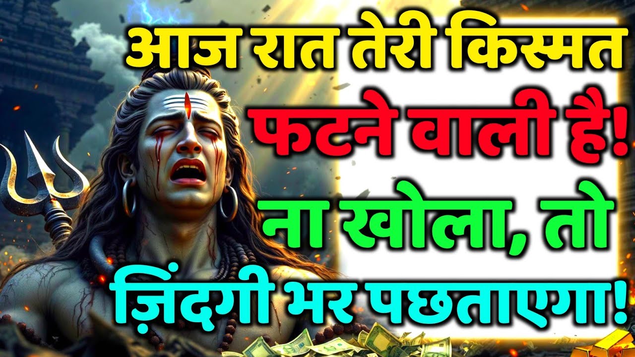 888🕉️Mahadev Ji Ka Sandesh💯😭 आज रात तेरी किस्मत फटने वाली है! 👁️| Har har mahadev #shivshakti