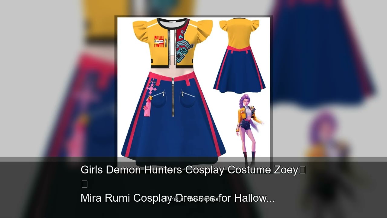 Girls Demon Hunters Cosplay Costume Zoey Mira Rumi Cosplay Dresses for Halloween K-Pop Beach Dr