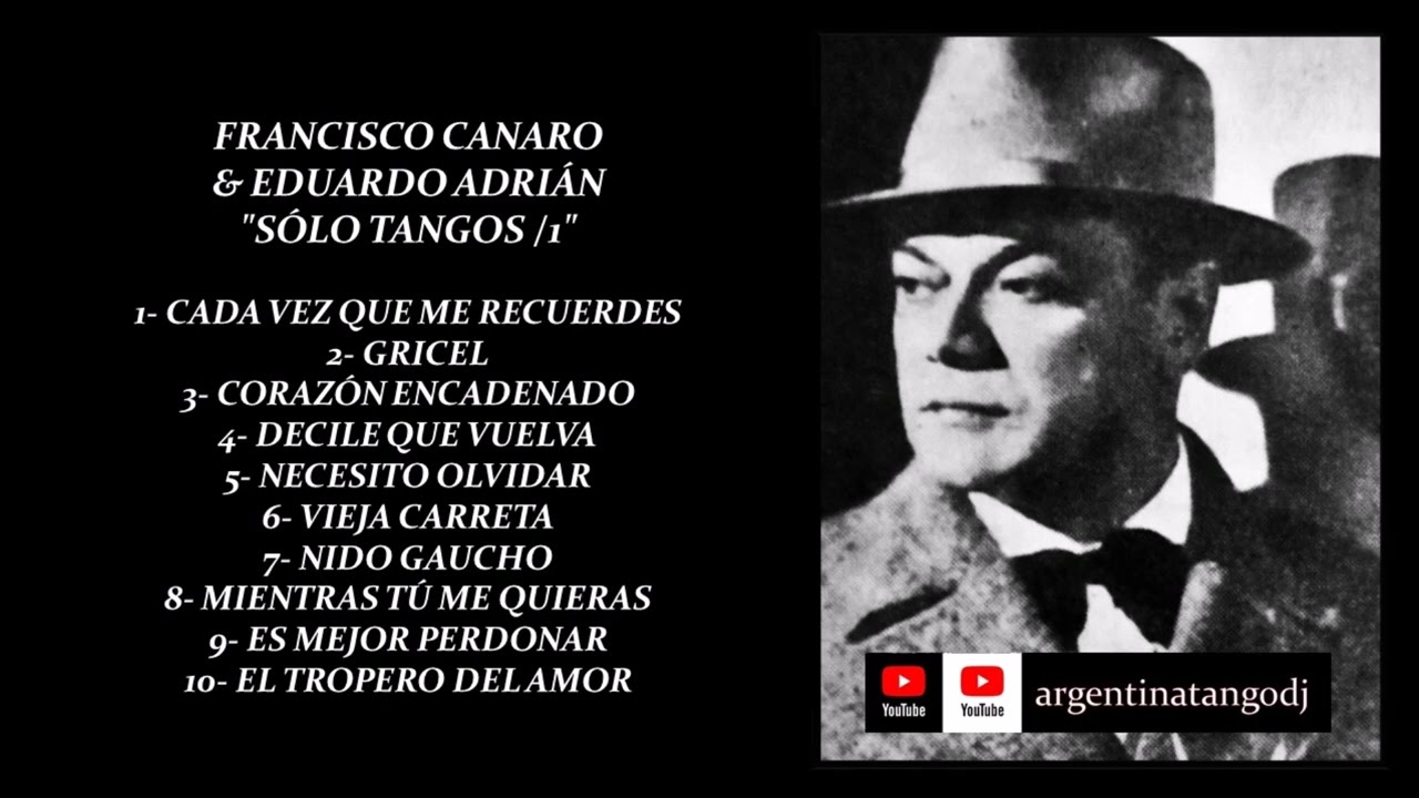 FRANCISCO CANARO & EDUARDO ADRIÁN: 10 TANGOS INOLVIDABLES PARA ESCUCHAR Y BAILAR /1