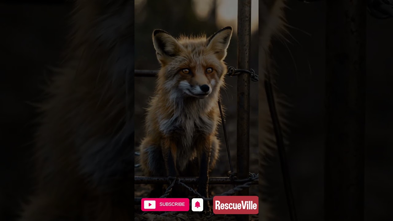 an EMOTIONAL fox rescue 🦊 #rescueanimals #rescue #fox #foxrescue #animalrescue #shorts