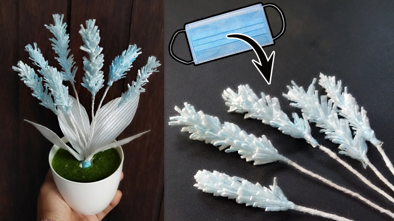Kerajinan tangan memanfatkan masker bekas ! Reuse disposable mask