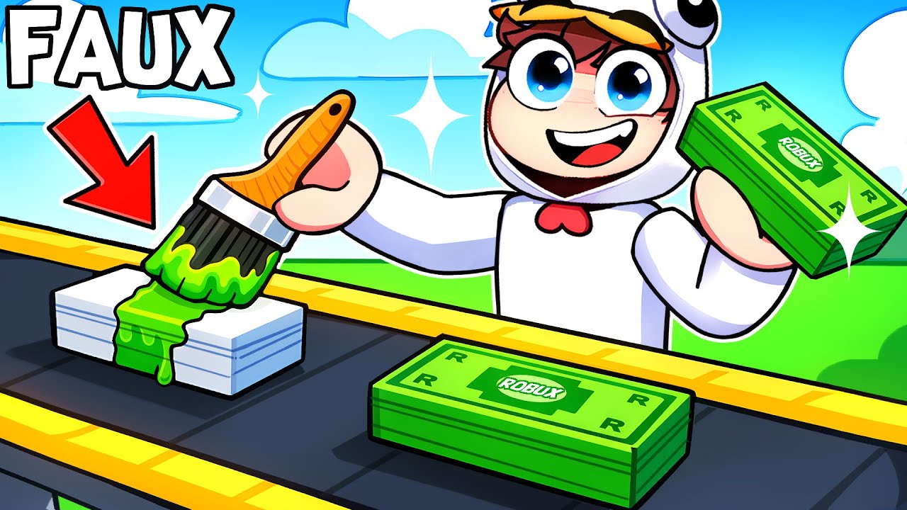 J'IMPRIME des FAUX BILLETS et GAGNE 1,000,000€ sur  ROBLOX !