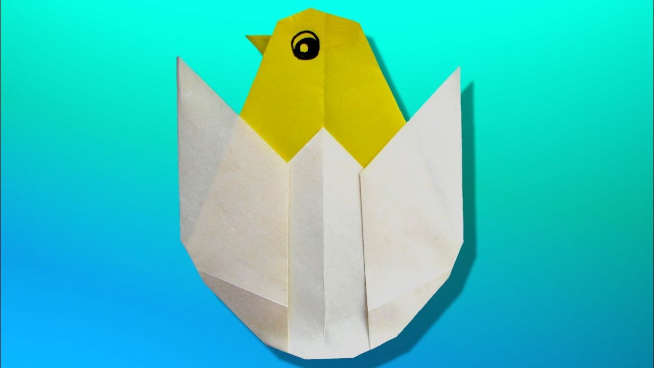 Origami facile : 🐣 Poulet dans sa coquille d'œuf 🥚