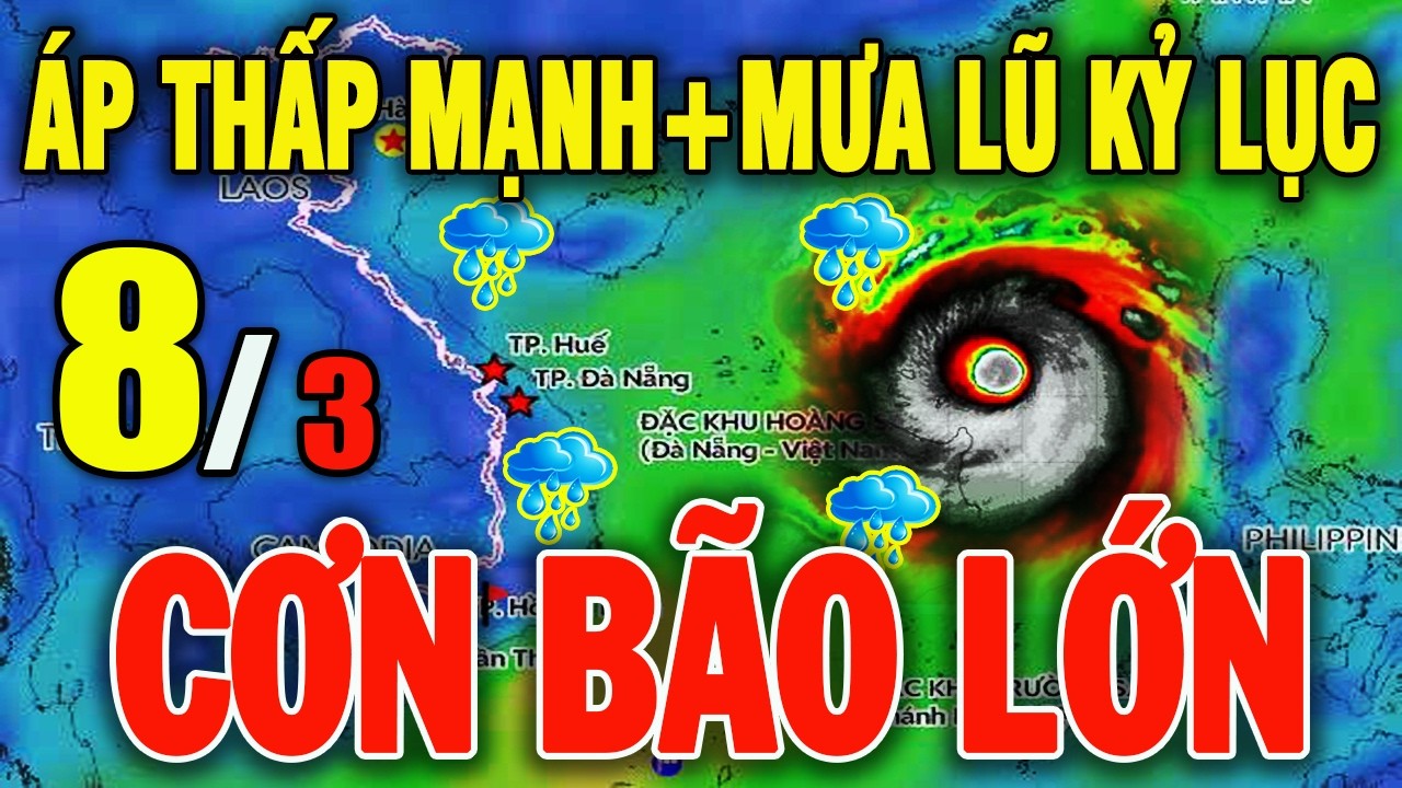 🔴[Trực Tiếp] TIN BÃO KHẨN 8/3: Áp thấp , gió mạnh,mưa rét diện rộng#baoso1 #thoitiet