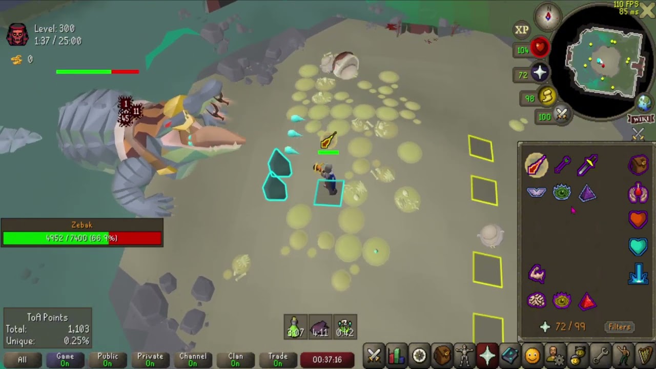 TOA 300 EXPERT SPEED RUN 18MIN COMBAT ACHIEVEMENT [ZEBAK] 8 MAN SCALE #osrs #runescape #oldschool