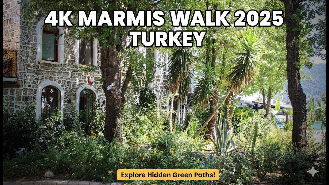4K Marmaris Walk 2025: Turkey's Grand Bazaar & Luxury Marina